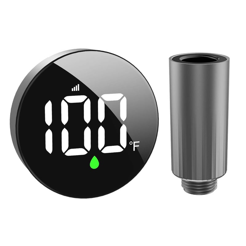 Long River MX08 Wireless Shower Temperature Monitor, Shower Thermometer for Heads & Systems | Hydro-Powered Sensor, IPX7 Waterproof Adjustable Display | Real-Time Tracking, Christmas Gifts - Image 1